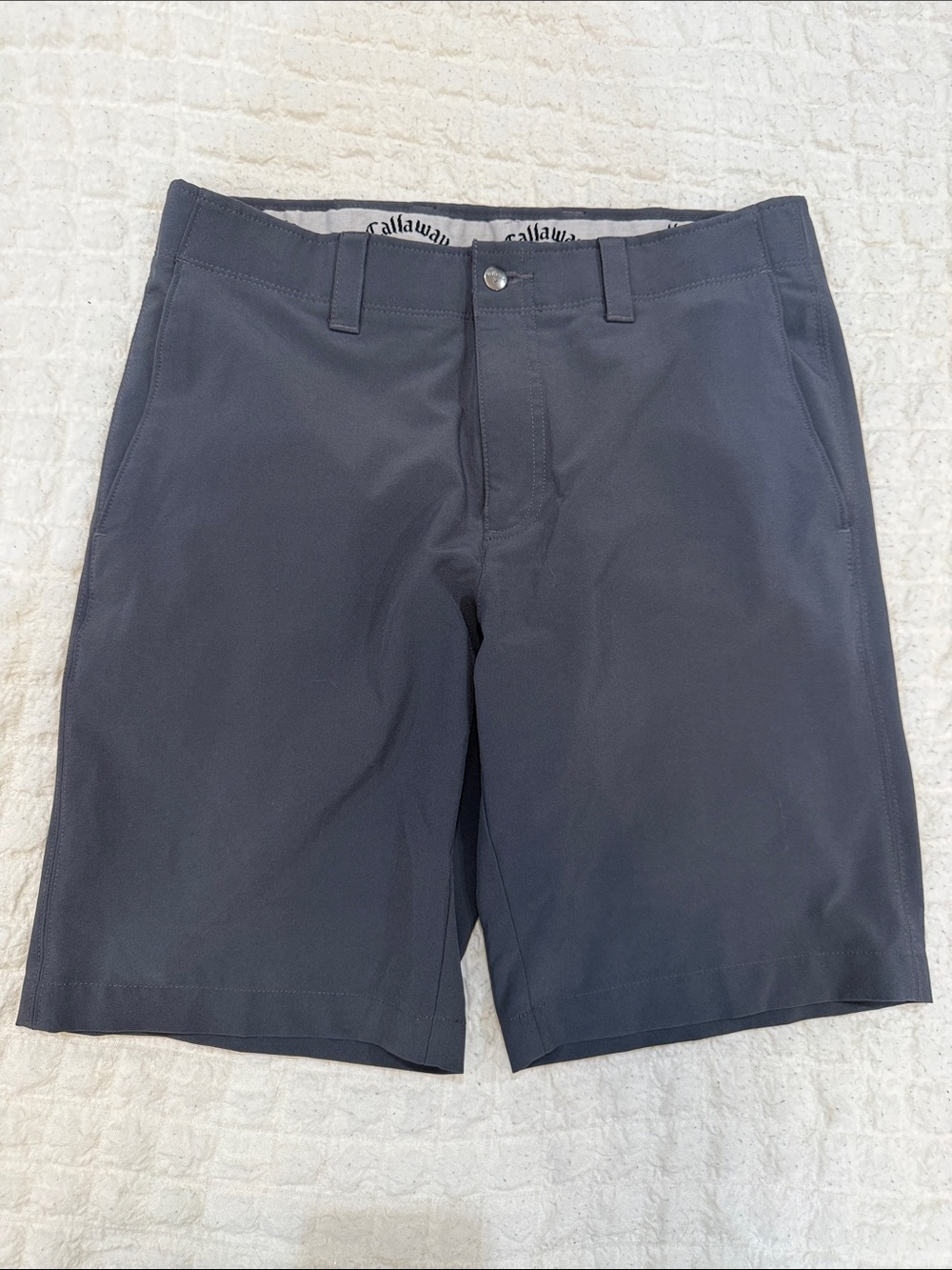 Callaway Navy Flat-Front Golf Shorts